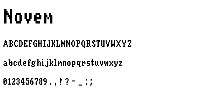 Novem font