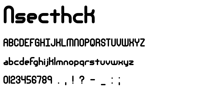Nsecthck font