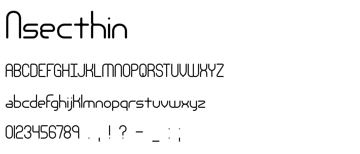 Nsecthin font