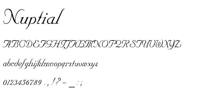 Nuptial font
