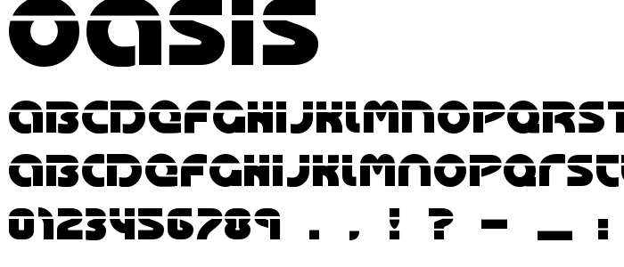 Oasis font