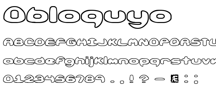 Obloquyo font