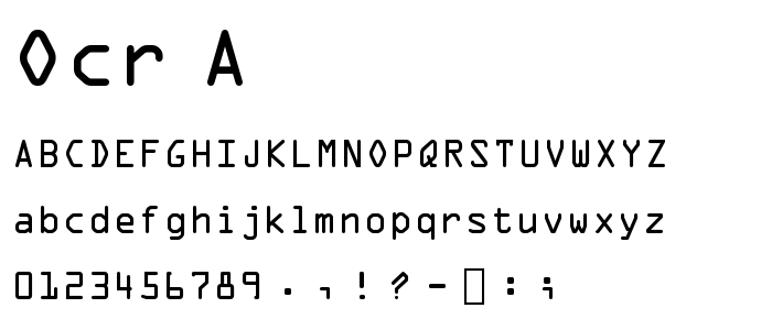 Ocr font - jujaspin