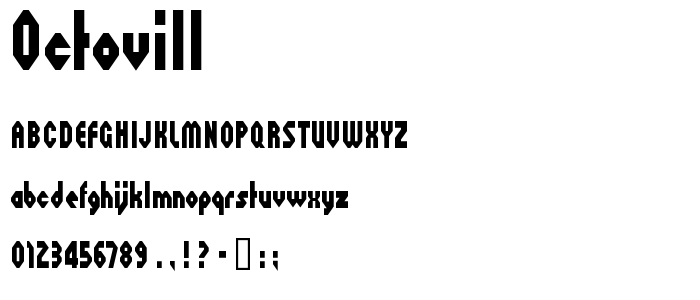 Octovill font