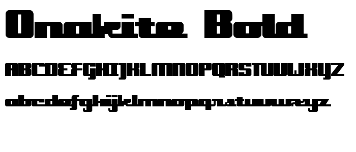 Onakite_Bold font