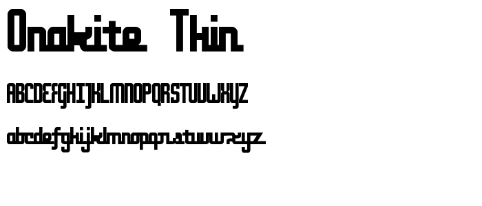 Onakite_Thin font