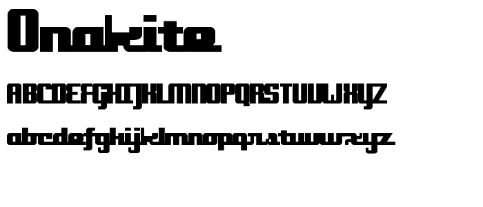 Onakite font