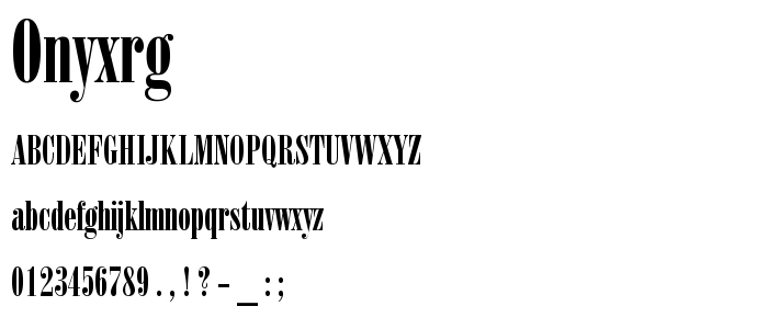 Onyxrg font