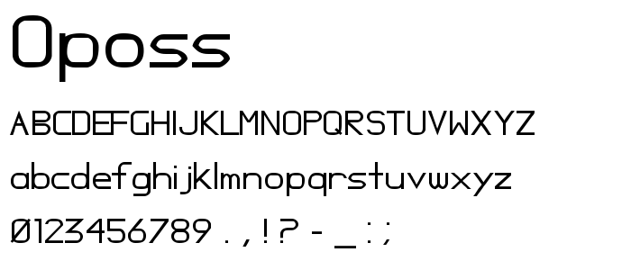 Oposs font
