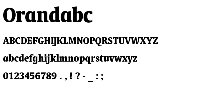 Orandabc font