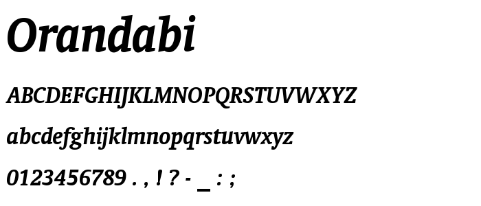 Orandabi font