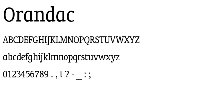 Orandac font