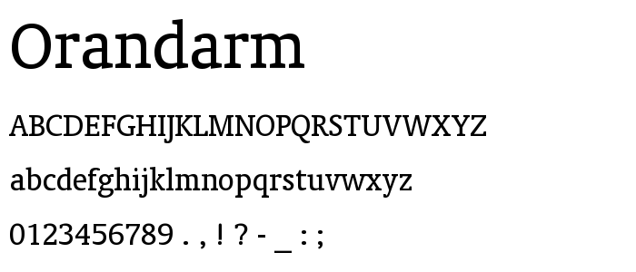 Orandarm font