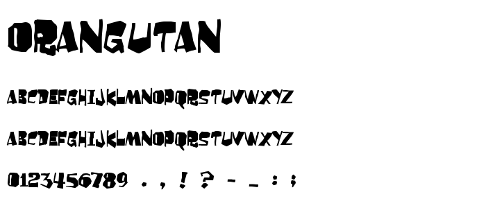 Orangutan font