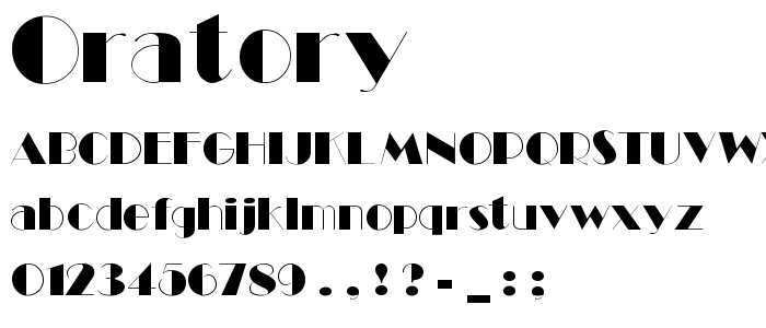 Oratory font