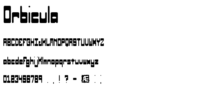 Orbicula font