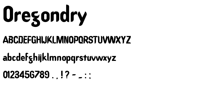 Oregondry font