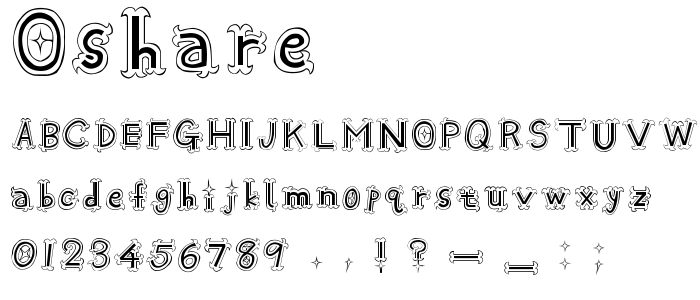 Oshare font