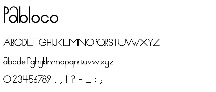 Pabloco font