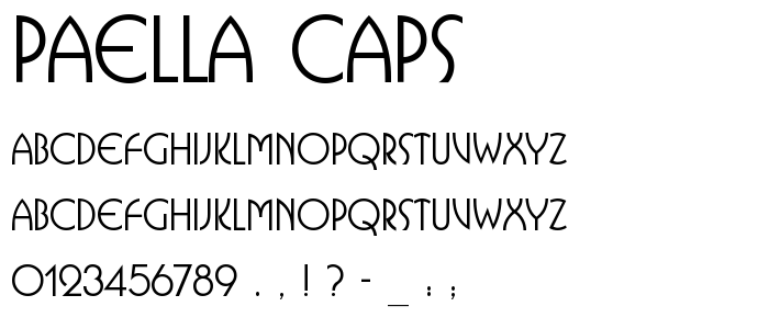 Paella_Caps font