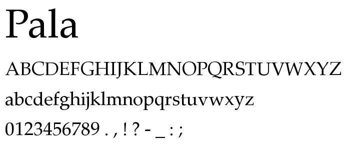 Pala font