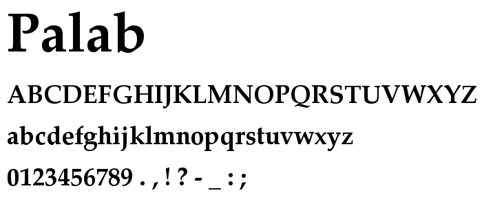 Palab font