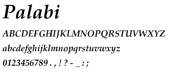 Palabi font
