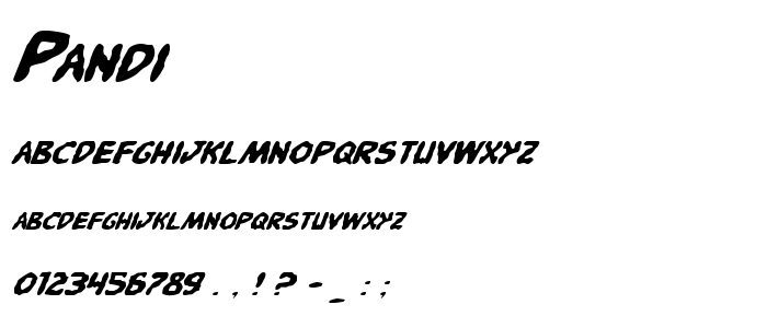 Pandi font