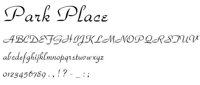 Park_Place font