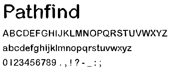 Pathfind font