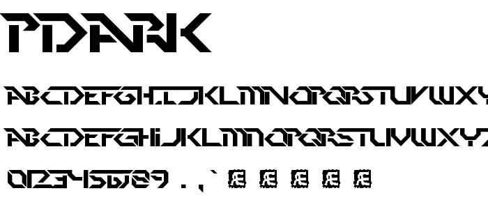 Pdark font