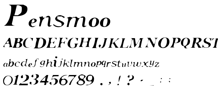 Pensmoo font