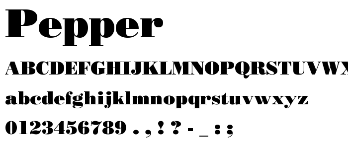Pepper font