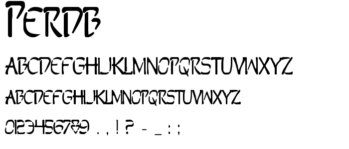 Perdb font