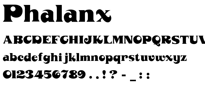 Phalanx font