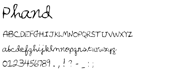 Phand font