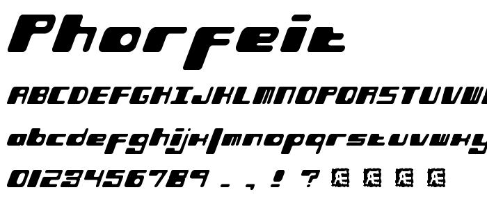 Phorfeit font