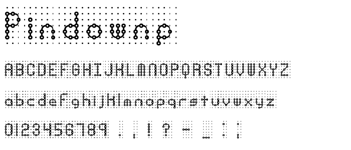 Pindownp font