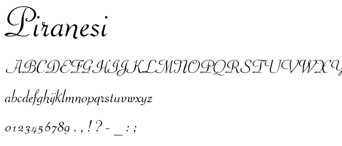 Piranesi font