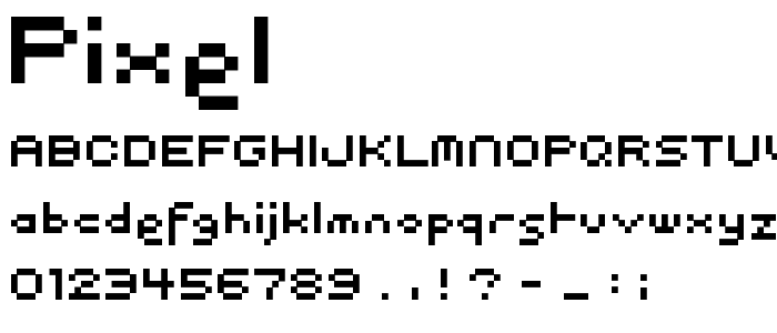 Pixel font