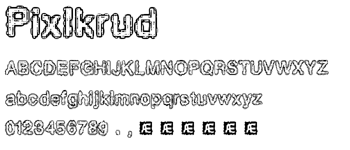 Pixlkrud font