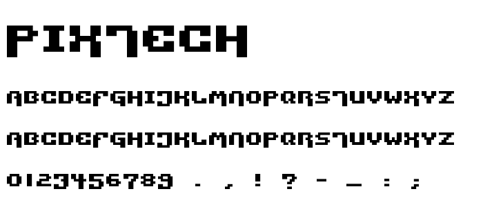 Pixtech font