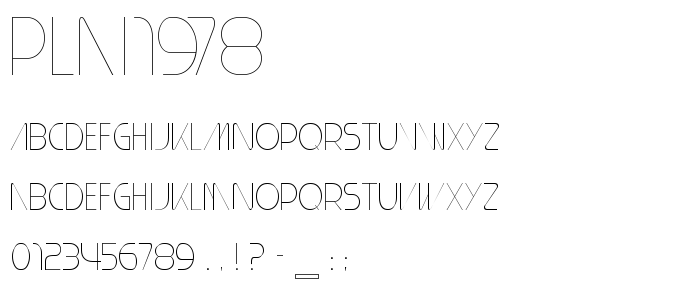 Plai1978 font