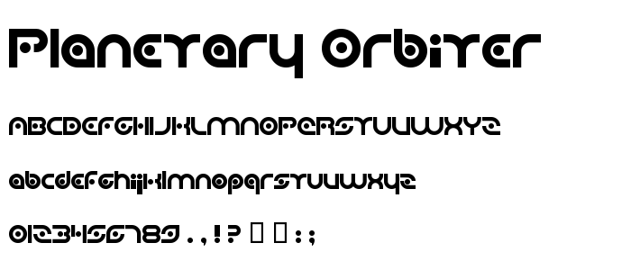 Planetary_Orbiter font