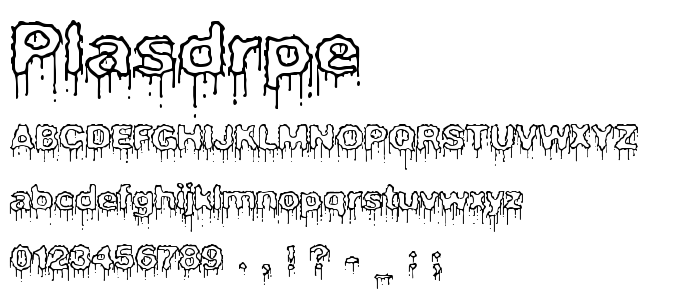 Plasdrpe font