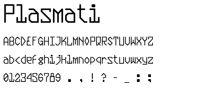 Plasmati font