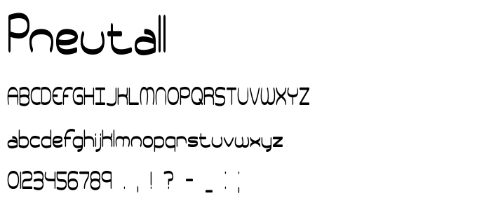 Pneutall font