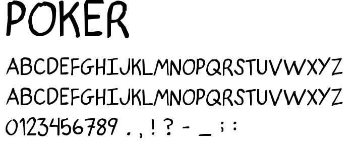 Poker font