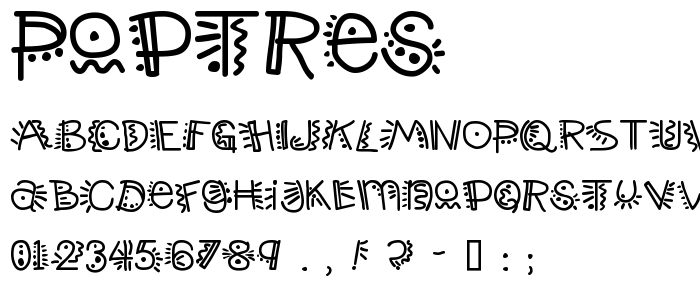 Poptres font