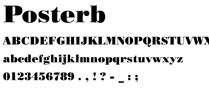 Posterb font